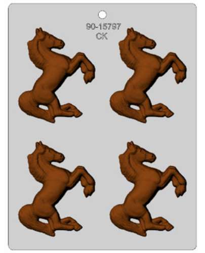 Medium Horses Chocolate Mould - Click Image to Close